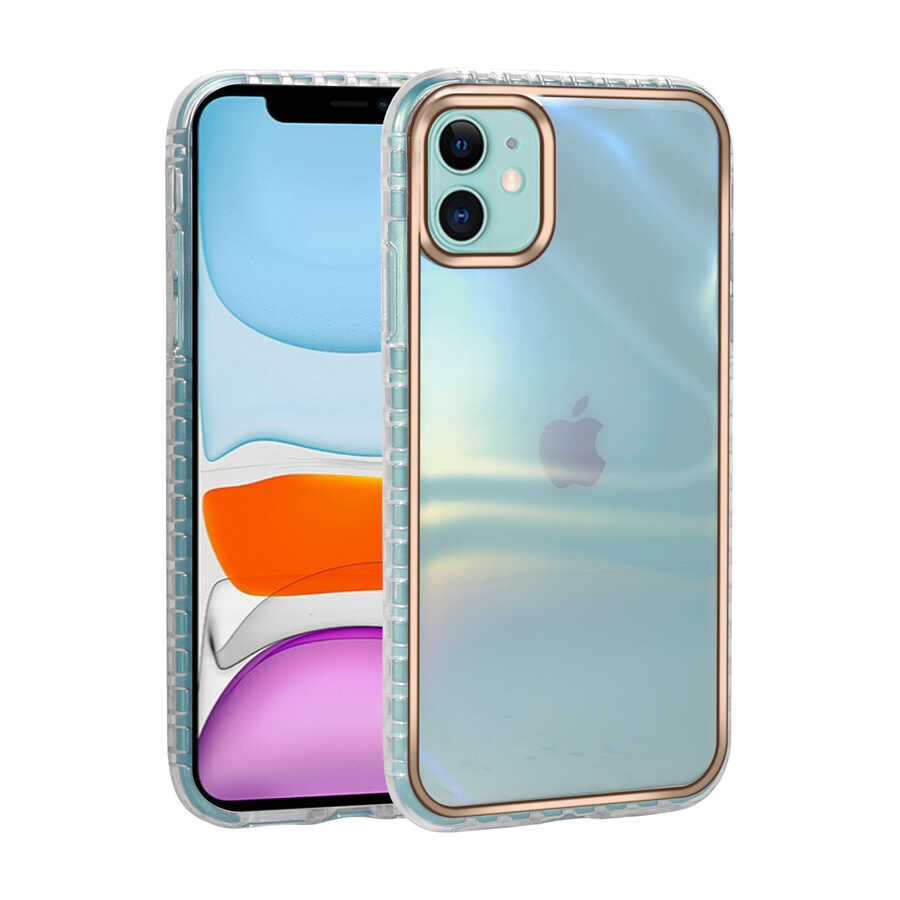 iPhone 11 Kılıf Desenli Parlayan Transparan Avva Kapak NO6