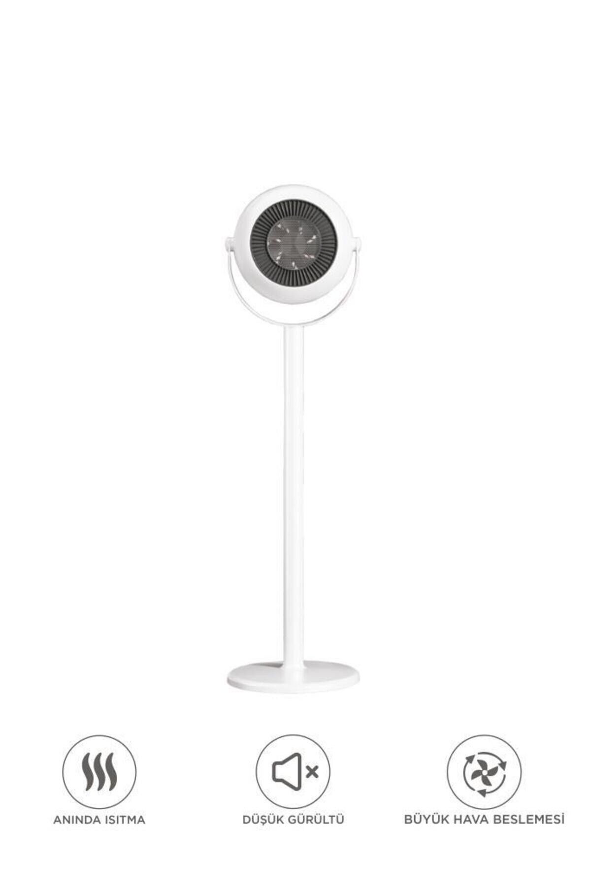 Ayaklı Isıtıcı Fan 800W | Sessiz Çalışma | Hızlı Isıtma | Aşırı Isınma Koruma Beyaz