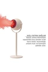 Ayaklı Isıtıcı Fan 800W | Sessiz Çalışma | Hızlı Isıtma | Aşırı Isınma Koruma Beyaz