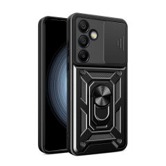 Samsung Galaxy S25 FE Kılıf Magnetik Standlı Kamera Korumalı Sürgülü Vega Kapak