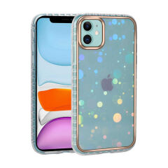 iPhone 11 Kılıf Desenli Parlayan Transparan Avva Kapak NO2
