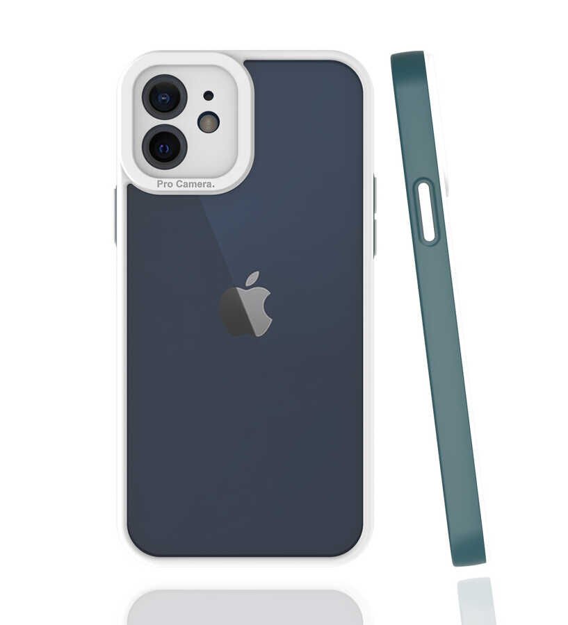 iPhone 12 Kılıf Mima Kapak Koyu Yeşil