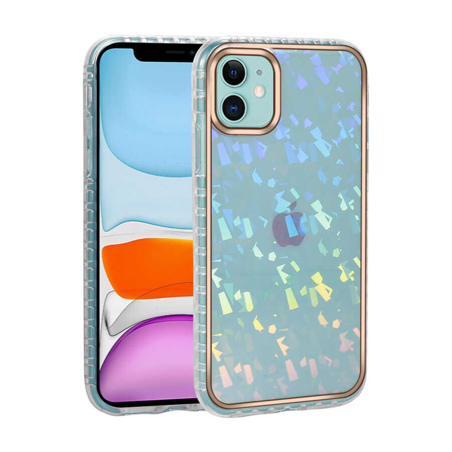 iPhone 11 Kılıf Desenli Parlayan Transparan Avva Kapak NO1