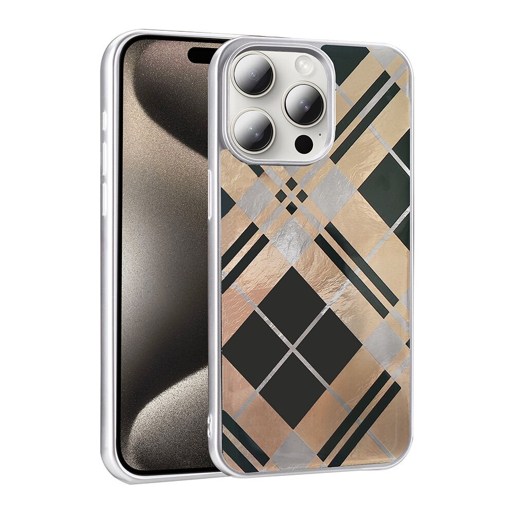 iPhone 14 Pro Max Kılıf Desenli Mep Kapak Geometrik