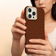 iPhone 16 Pro Kılıf M-Safe Şarj Özellikli Premium Vax Sert PC Kapak