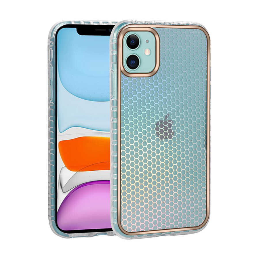 iPhone 11 Kılıf Desenli Parlayan Transparan Avva Kapak NO12