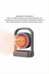 Mini Isıtıcı Fan | Taşınabilir Sessiz Hızlı Isıtma | 500W Kompakt Isıtıcı Siyah