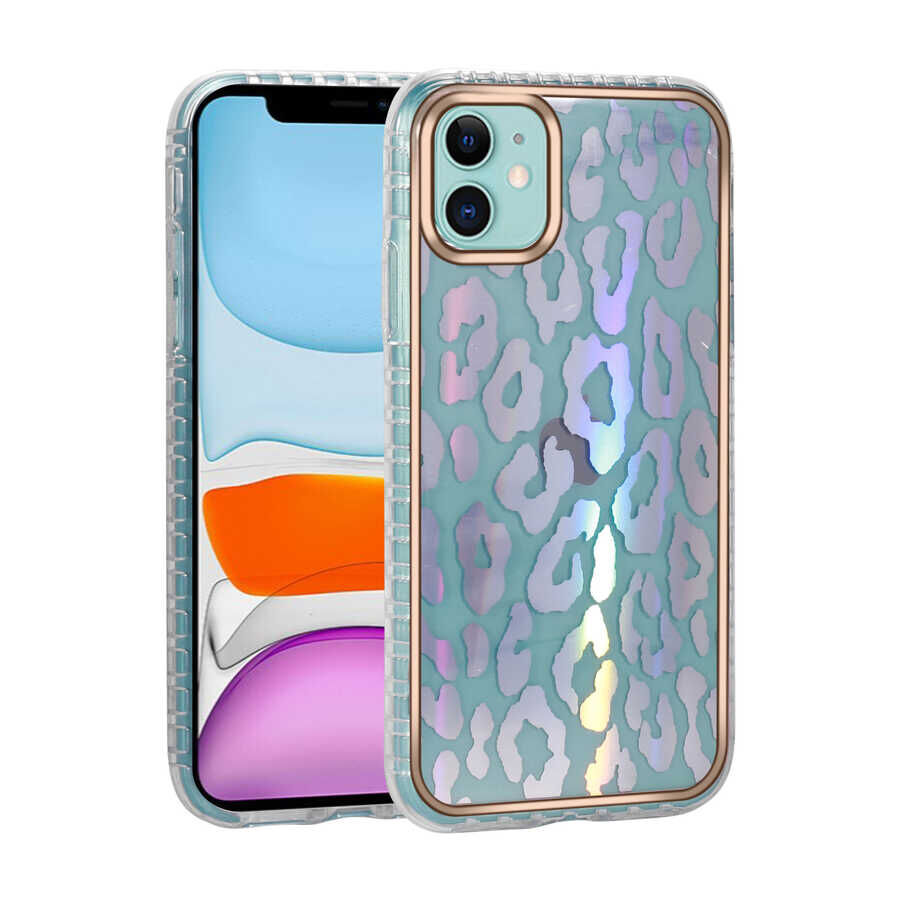 iPhone 11 Kılıf Desenli Parlayan Transparan Avva Kapak NO11