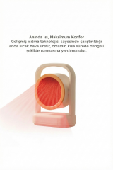 Mini Isıtıcı Fan | Taşınabilir Sessiz Hızlı Isıtma | 500W Kompakt Isıtıcı Bej