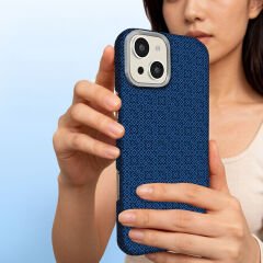 iPhone 15 Kılıf M-Safe Şarj Özellikli Premium Vax Sert PC Kapak