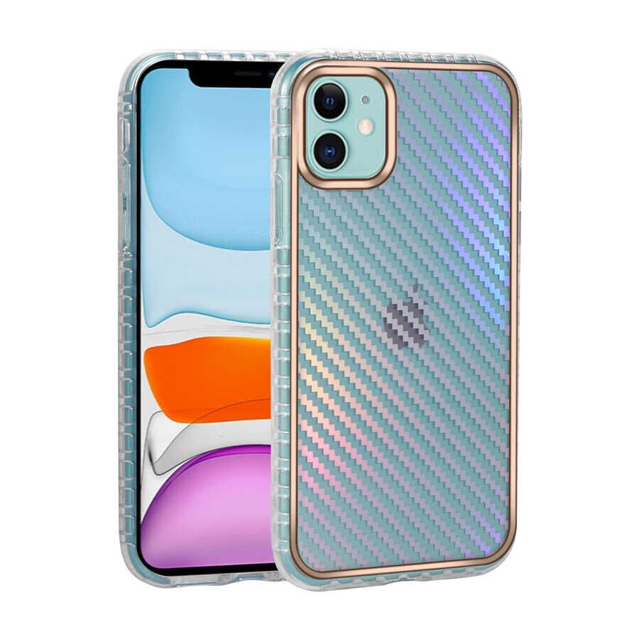 iPhone 11 Kılıf Desenli Parlayan Transparan Avva Kapak NO8