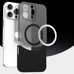 iPhone 16 Pro Kablosuz Şarj Destekli Kılıf Mıknatıslı Duble Kapak