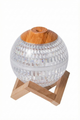 Hava Nemlendiricisi Rgb Işıklı Ahşap Standlı Kristal Görünümlü Top H10