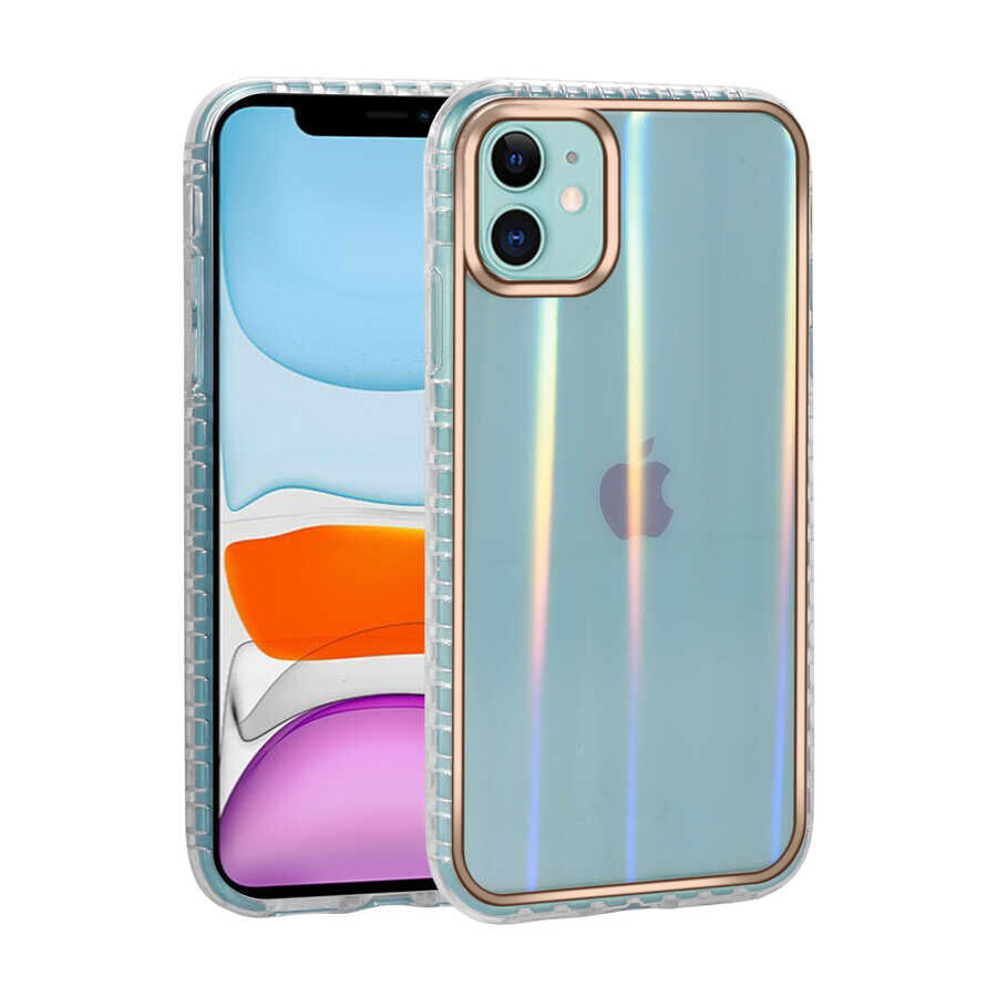 iPhone 11 Kılıf Desenli Parlayan Transparan Avva Kapak NO7