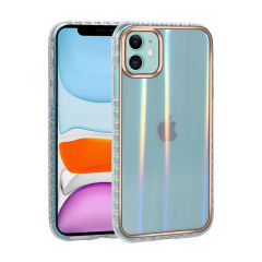 iPhone 11 Kılıf Desenli Parlayan Transparan Avva Kapak NO7
