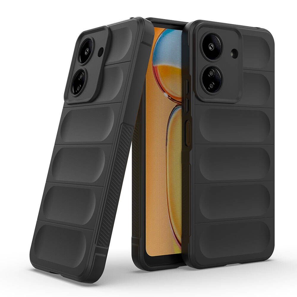 Xiaomi Redmi 13C Kılıf Esnek TPU Oyuklu Arka Yüzey Tasarımlı Etnik Silikon Kapak