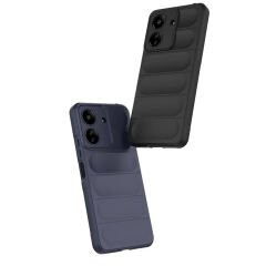 Xiaomi Redmi 13C Kılıf Esnek TPU Oyuklu Arka Yüzey Tasarımlı Etnik Silikon Kapak