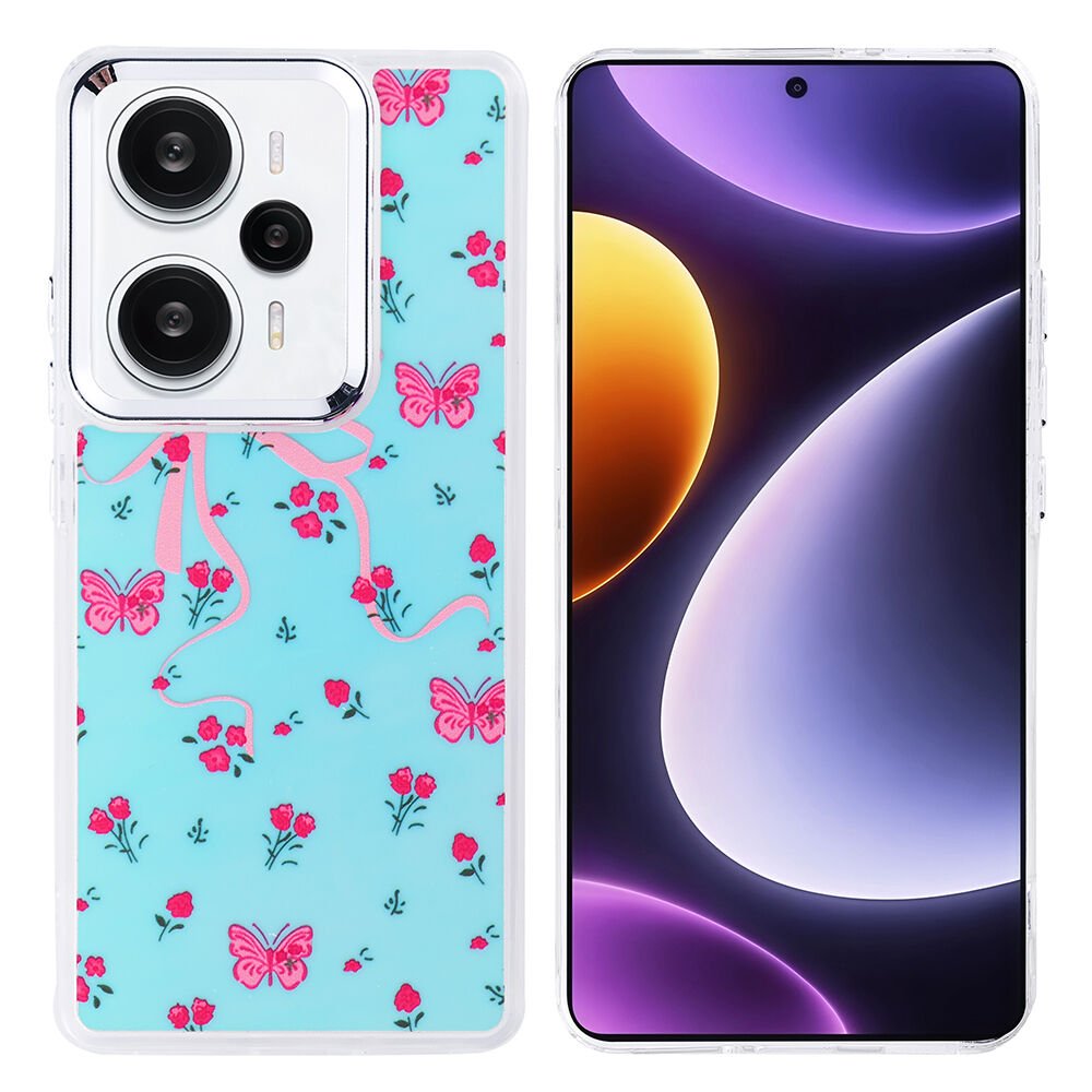 Xiaomi Redmi Note 13 Pro 4G Kılıf Airbag Tasarımlı Hadra Kapak Kelebek