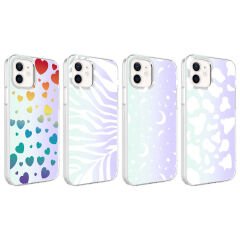 iPhone 12 Kılıf M-Blue Desenli Kapak