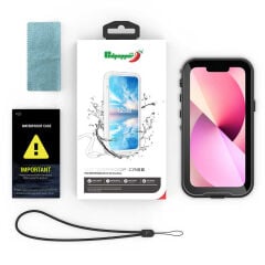 iPhone 13 Mini Kılıf 1-1 Su Geçirmez Kılıf Siyah