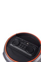 2058 Çift Kablosuz Mikrofonlu RGB Ledli Taşınabilir Bluetooth Hoparlör Parti Speaker FM / USB / TF