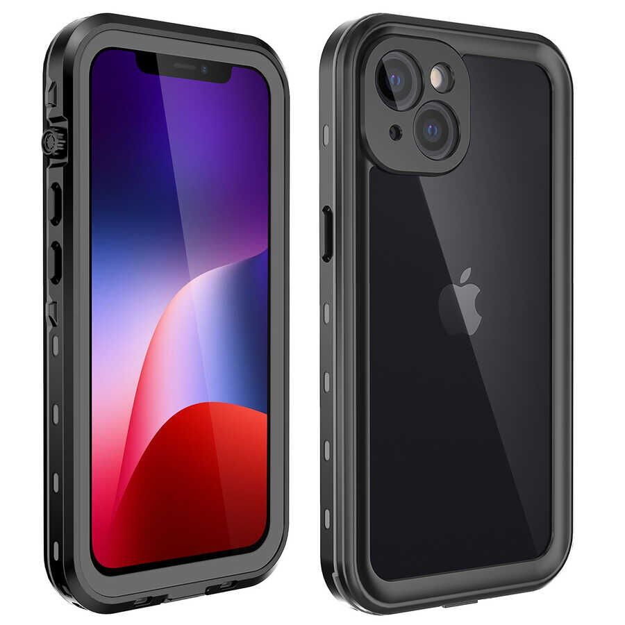iPhone 13 Mini Kılıf 1-1 Su Geçirmez Kılıf Siyah