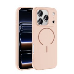 iPhone 17 Pro Kılıf Meta Lansman Magsafe Kamera Korumalı içi Kadife Yumuşak Renkli Süet Silikon
