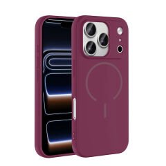 iPhone 17 Pro Kılıf Meta Lansman Magsafe Kamera Korumalı içi Kadife Yumuşak Renkli Süet Silikon