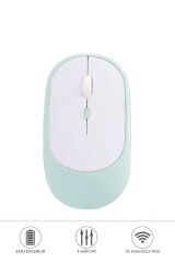 Mouse Usb Ve Bluetooth Bağlanti Çift Modlu Şarjli Sessiz Kablosuz Fare TM16 Mavi