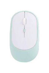 Mouse Usb Ve Bluetooth Bağlanti Çift Modlu Şarjli Sessiz Kablosuz Fare TM16 Mavi