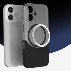 iPhone 16 Kablosuz Şarj Destekli Kılıf Mıknatıslı Duble Kapak