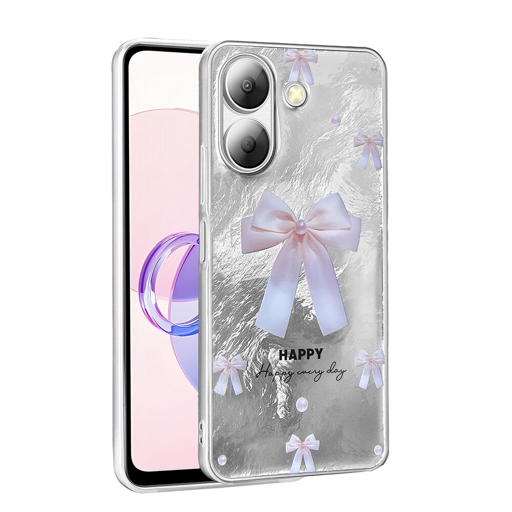 Xiaomi Poco C65 Kılıf Desenli Mep Kapak İncili Fiyonk