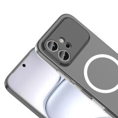 Honor 600 5G Uyumlu Kamera Korumalı MagSafe Şarj Özellikli Şeffaf Sararmaz London Sert Plastik Kapak