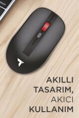 Mouse Çift Modlu Sessiz Kablosuz Fare TM18 Siyah