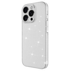 iPhone 16 Pro Max Kılıf Magsafe Şarj Özellikli Parlayan Simli Şeffaf Redos Kapak