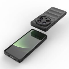 Xiaomi Mi 13 Ultra Kılıf Esnek TPU Oyuklu Arka Yüzey Tasarımlı Etnik Silikon Kapak