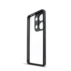 Xiaomi Redmi Note 13 Pro 4G Kılıf Kamera Korumalı Şeffaf Arka Yüzey New Roll Kapak Siyah