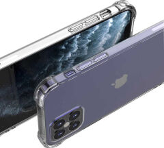 iPhone 12 Pro Kılıf Nitro Anti Shock Darbe Emici Köşe Korumalı Şeffaf Silikon Kapak