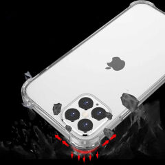 iPhone 12 Pro Kılıf Nitro Anti Shock Darbe Emici Köşe Korumalı Şeffaf Silikon Kapak