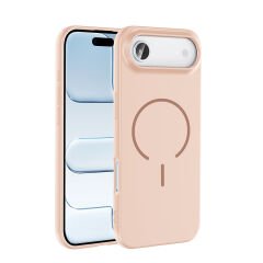 iPhone 17 Air  Kılıf Meta Lansman M-Safe Kamera Korumalı içi Kadife Yumuşak Renkli Süet Silikon