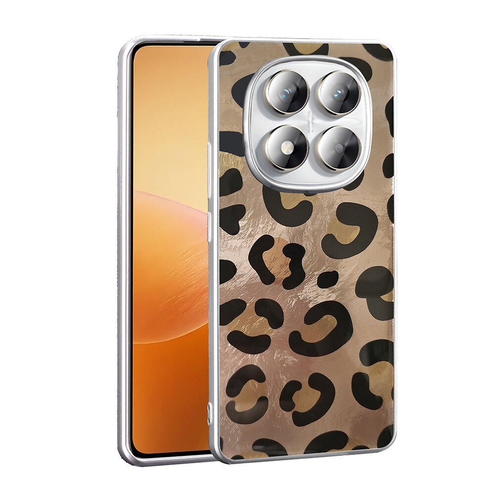 Xiaomi Redmi Note 14 Pro Plus Kılıf Desenli Mep Kapak Gold Leopar