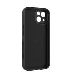 iPhone 14 Kılıf Esnek TPU Oyuklu Arka Yüzey Tasarımlı Etnik Silikon Kapak Koyu Yeşil