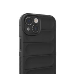 iPhone 14 Kılıf Esnek TPU Oyuklu Arka Yüzey Tasarımlı Etnik Silikon Kapak