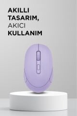 Mouse Bluetooth + Usb Çift Modlu Şarjli Sessiz Kablosuz Fare TM17
