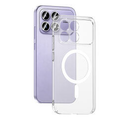 Xiaomi Poco F8 Pro Uyumlu Kamera Korumalı MagSafe Şarj Özellikli Şeffaf Sararmaz London Sert Plastik Kapak