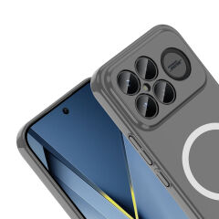 Xiaomi Poco F8 Ultra Uyumlu Kamera Korumalı MagSafe Şarj Özellikli Şeffaf Sararmaz London Sert Plastik Kapak