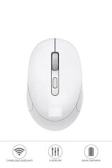 Mouse Bluetooth + Usb Çift Modlu Şarjli Sessiz Kablosuz Fare TM17 Beyaz