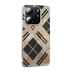 Xiaomi Redmi Note 14 5G Kılıf Desenli Mep Kapak Gold Leopar