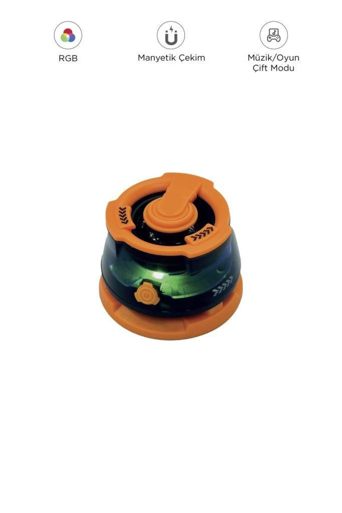 D39 Manyetik RGB Işıklı 5.3 Telefon Tutucu Mini Bluetooth Hoparlör Speaker Turuncu
