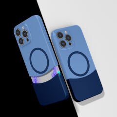 iPhone 14 Pro Max Kablosuz Şarj Destekli Kılıf Mıknatıslı Duble Kapak